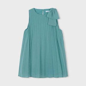 VESTIDO MENTA PLISADO, MAYORAL