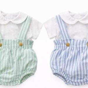CONJUNTO 2 PIEZAS, RANITA + CAMISA, VERDE AGUA. BABY F.