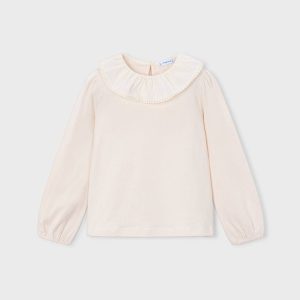 BLUSA CUELLO VOLANTE. MAYORAL